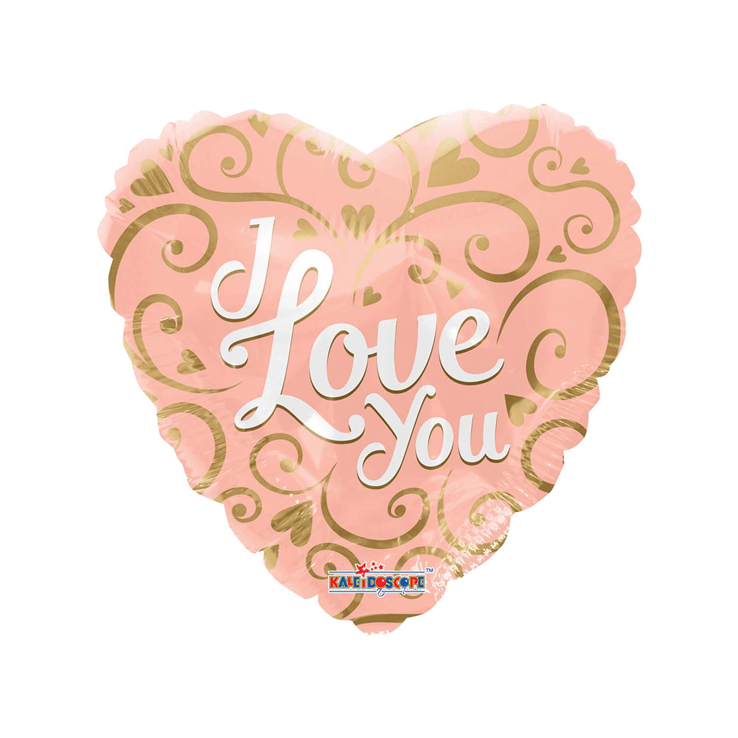 Palloncino cuore rosa gold i love you 18